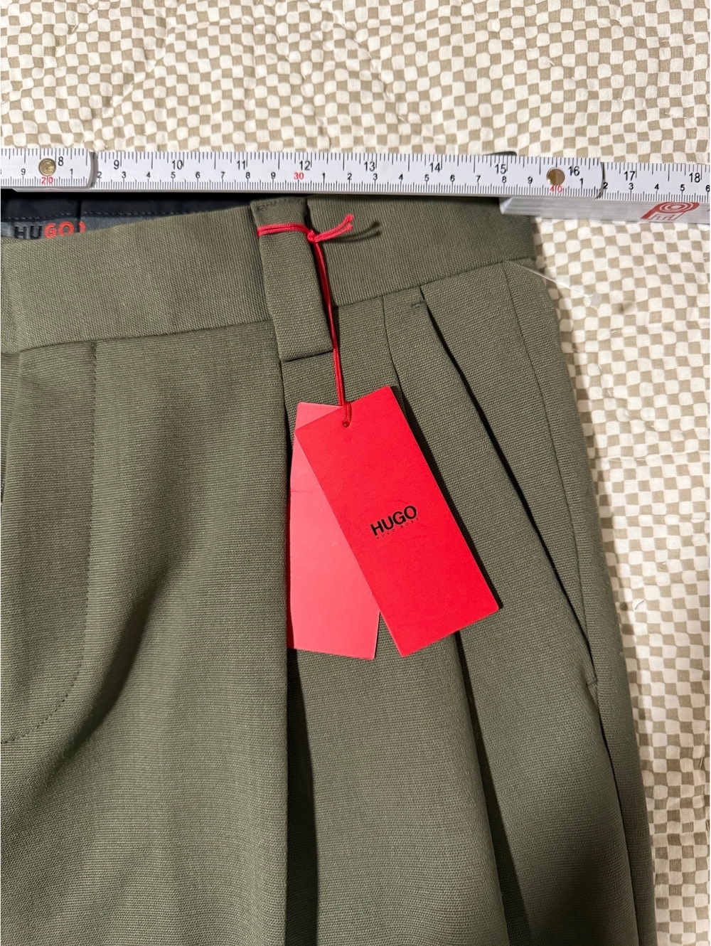 HUGO by Hugo Boss Men’s Harly243F1 Modern Fit Wool Blend Pants Olive 30R NWT - Picture 7 of 8